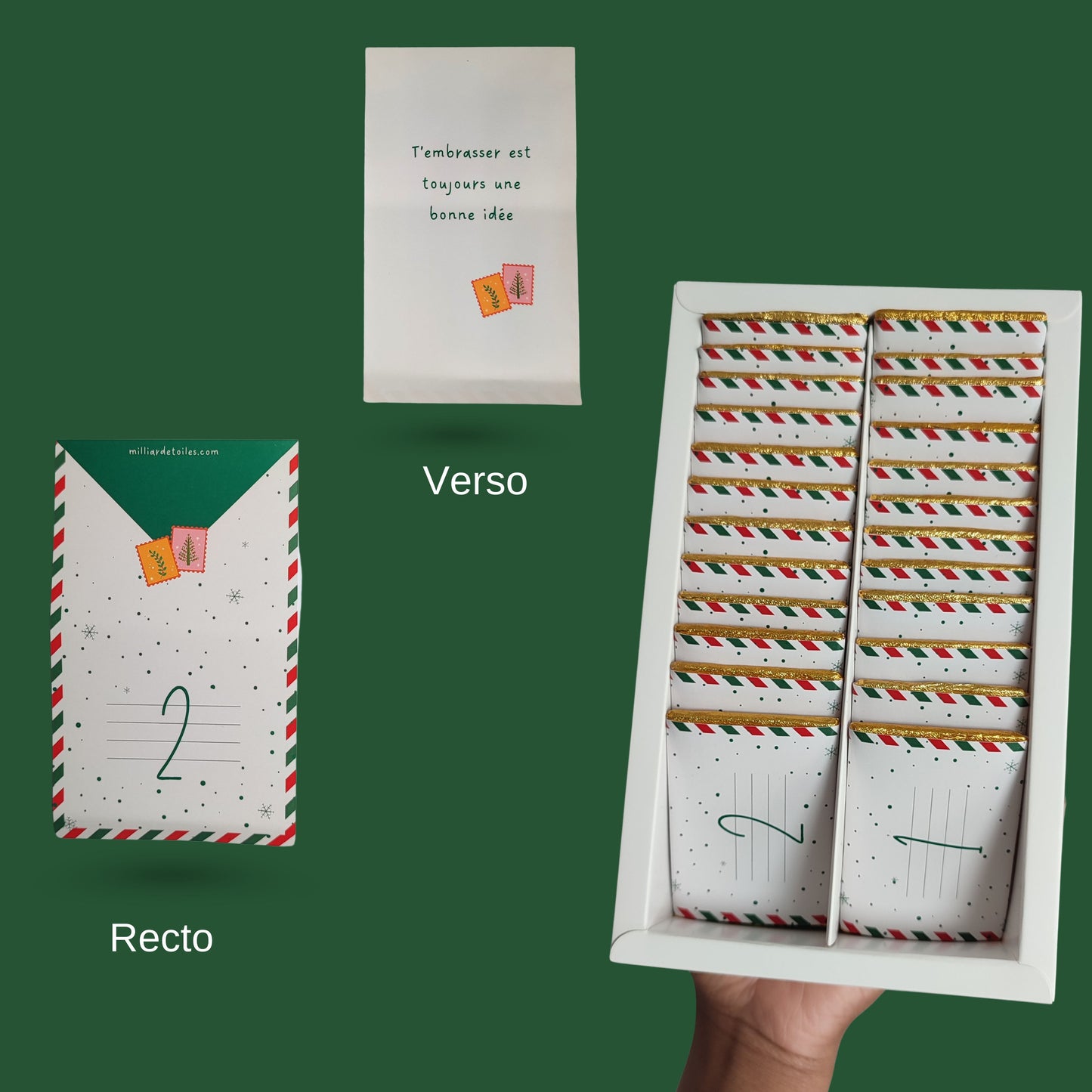Calendrier de l'avent personnalisable - EN PRÉCOMMANDE