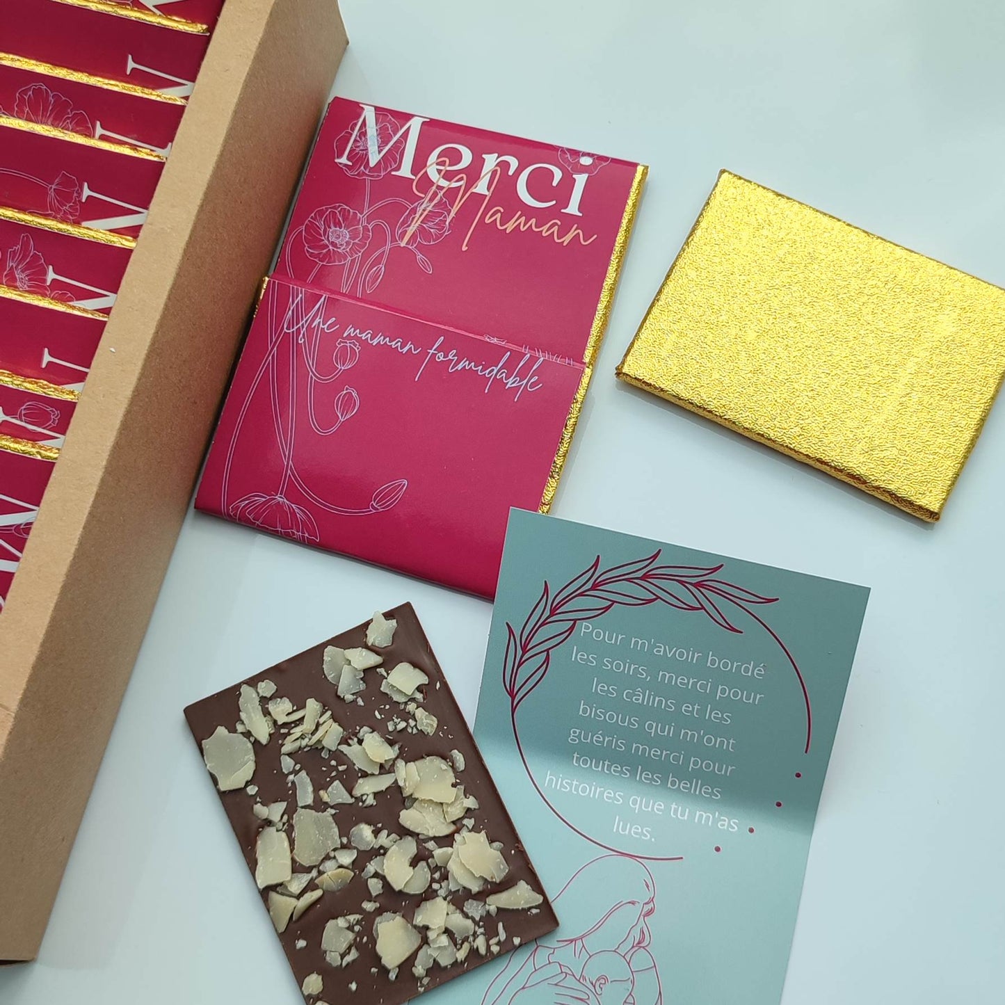 Boîte de 12 chocolats- Merci maman