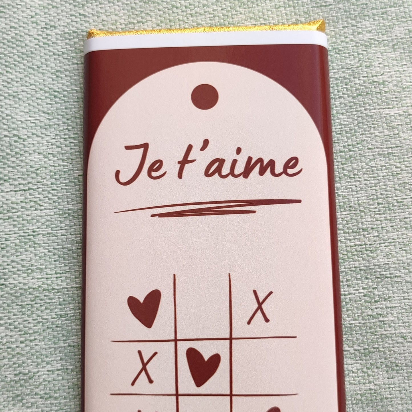 Tablette de chocolat, je t'aime