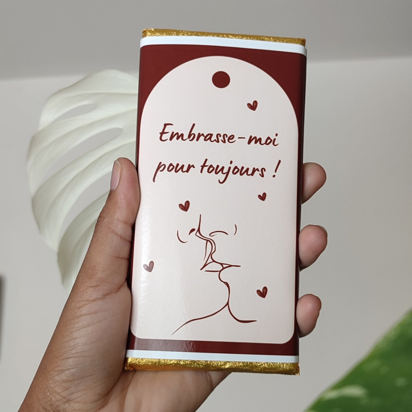 Tablette de chocolat, embrasse-moi pour toujours