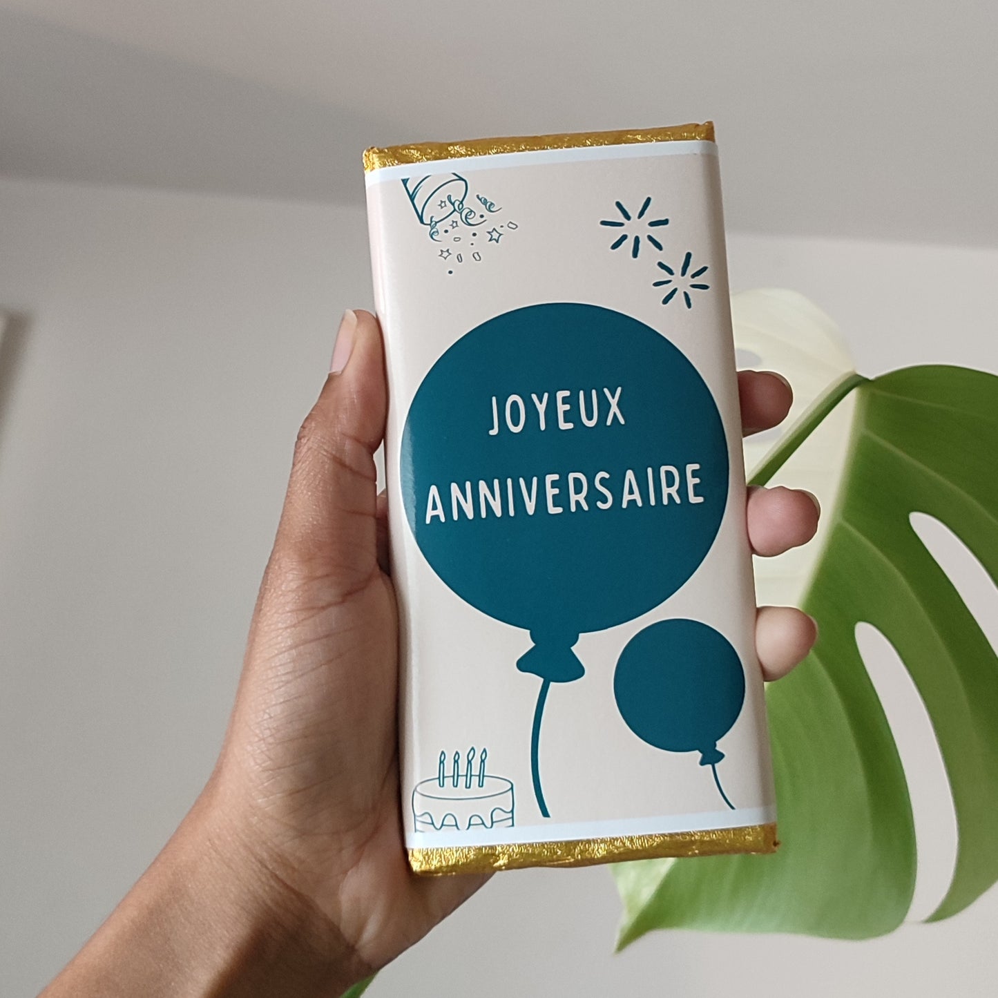 Tablette de chocolat, joyeux anniversaire