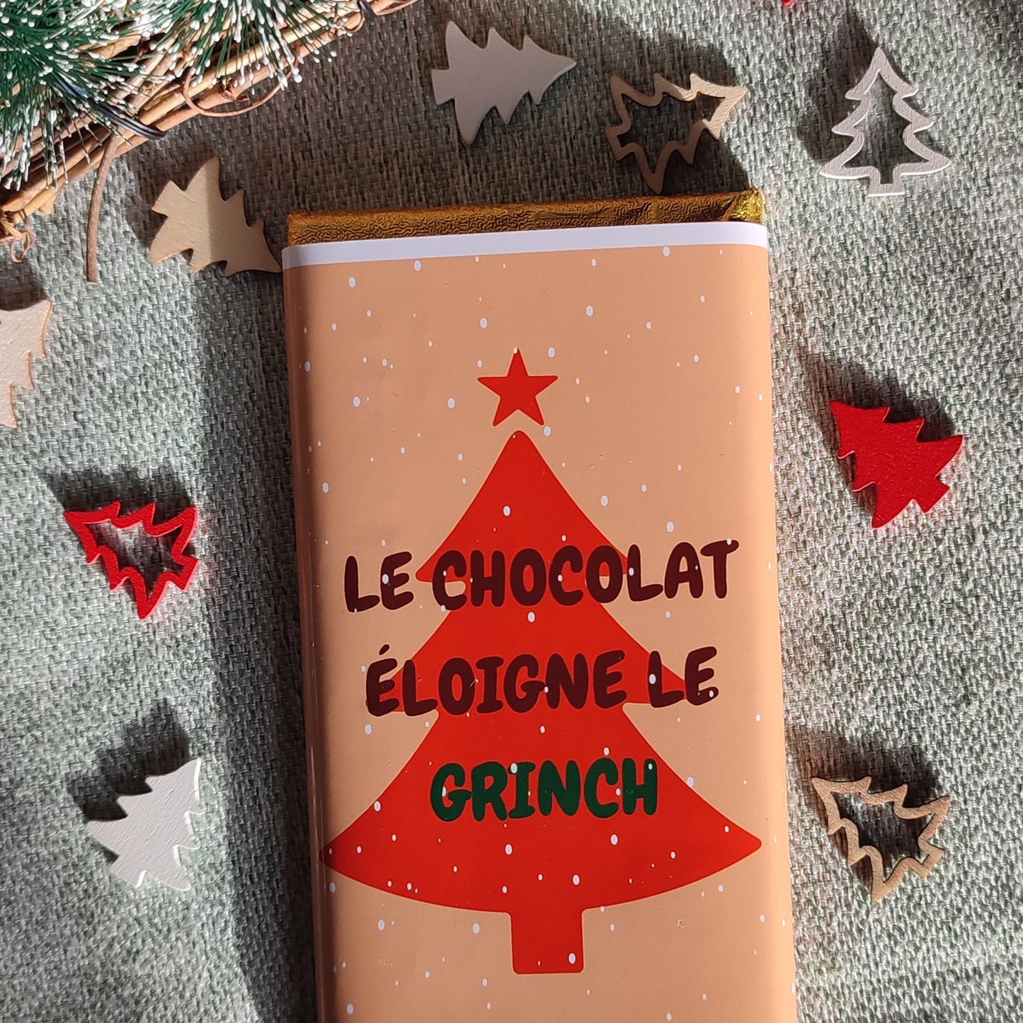 Tablette de chocolat, le chocolat éloigne le Grinch